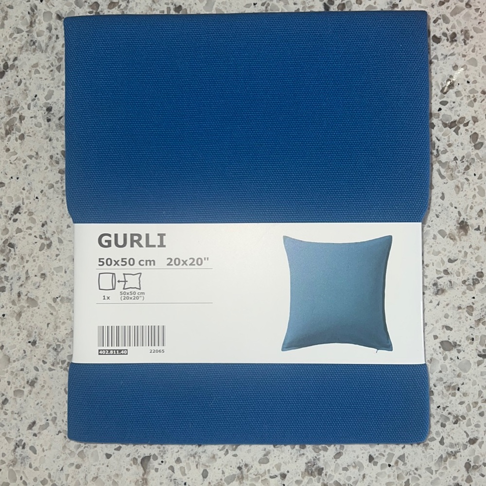 IKEA GURLI
Housse de coussin, bleu/Cushion cover, blue, 50x50 cm (20x20 inches)